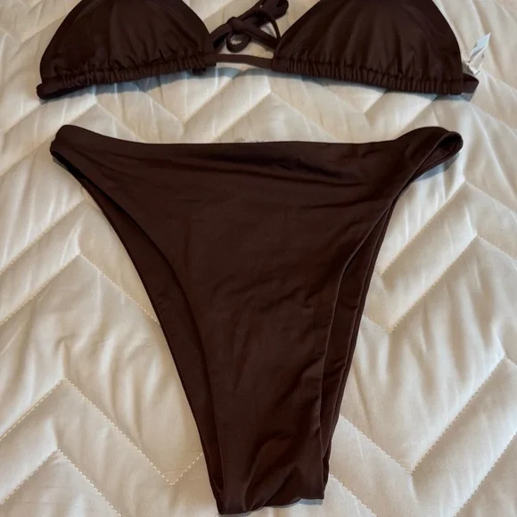 Toluca Swim Classic Brown Bikini Set - Picture 2 of 9